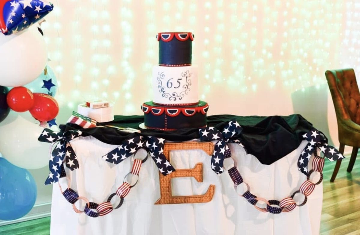 Custom 65th birthday cake for a milestone celebration