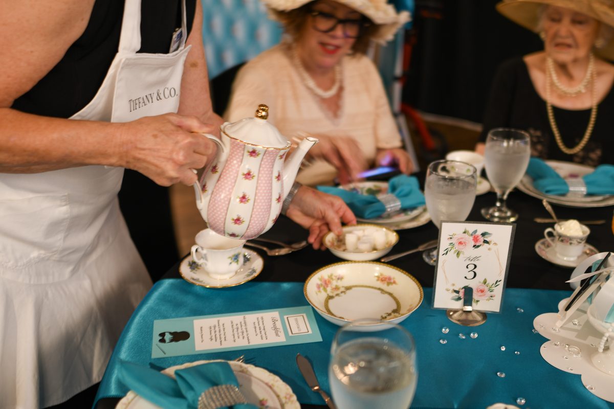 Tea service at a women's organization event